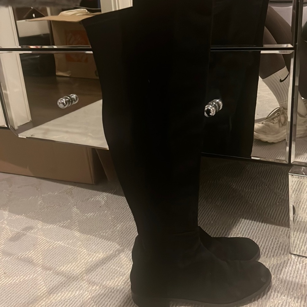 Stuart Weitzman 5050 Black Suede Over-the-Knee Boot